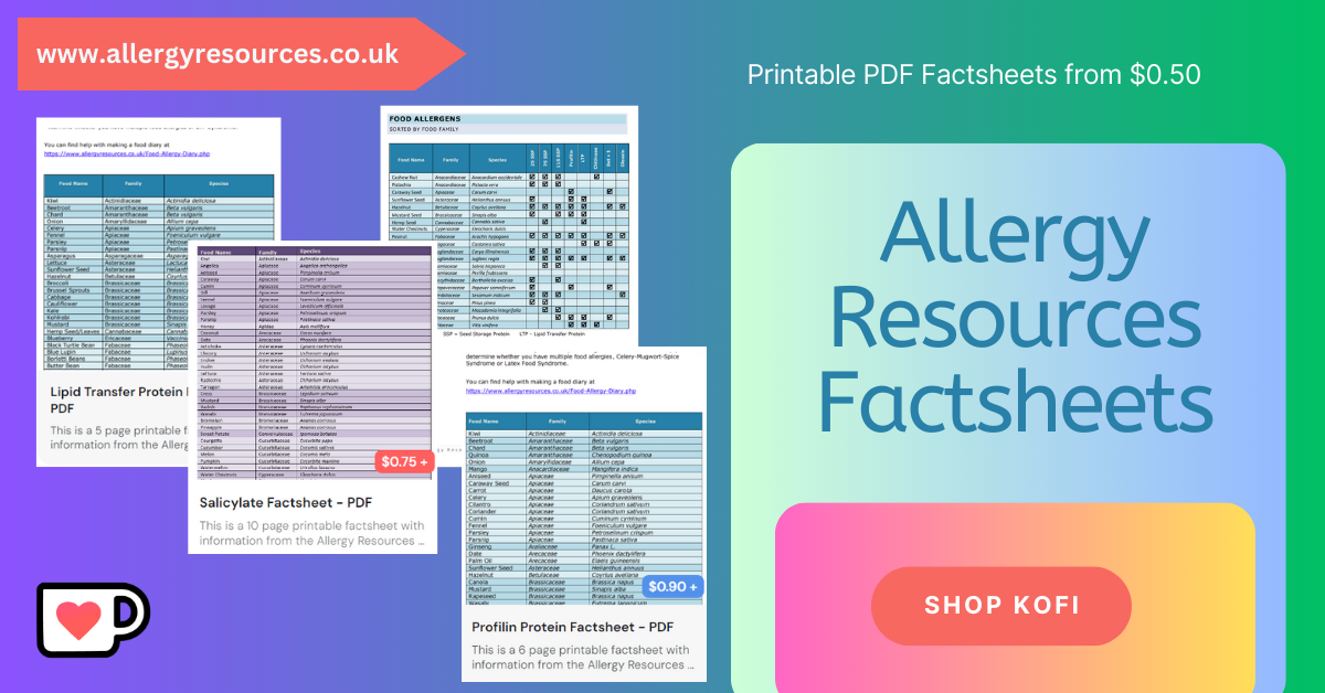 Allergy Resources Kofi Shop Advert